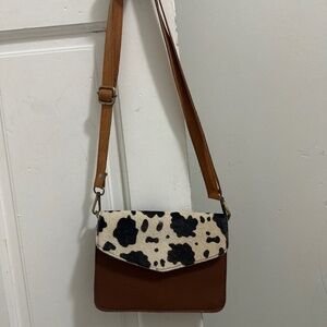 Hand sewn leather side bag